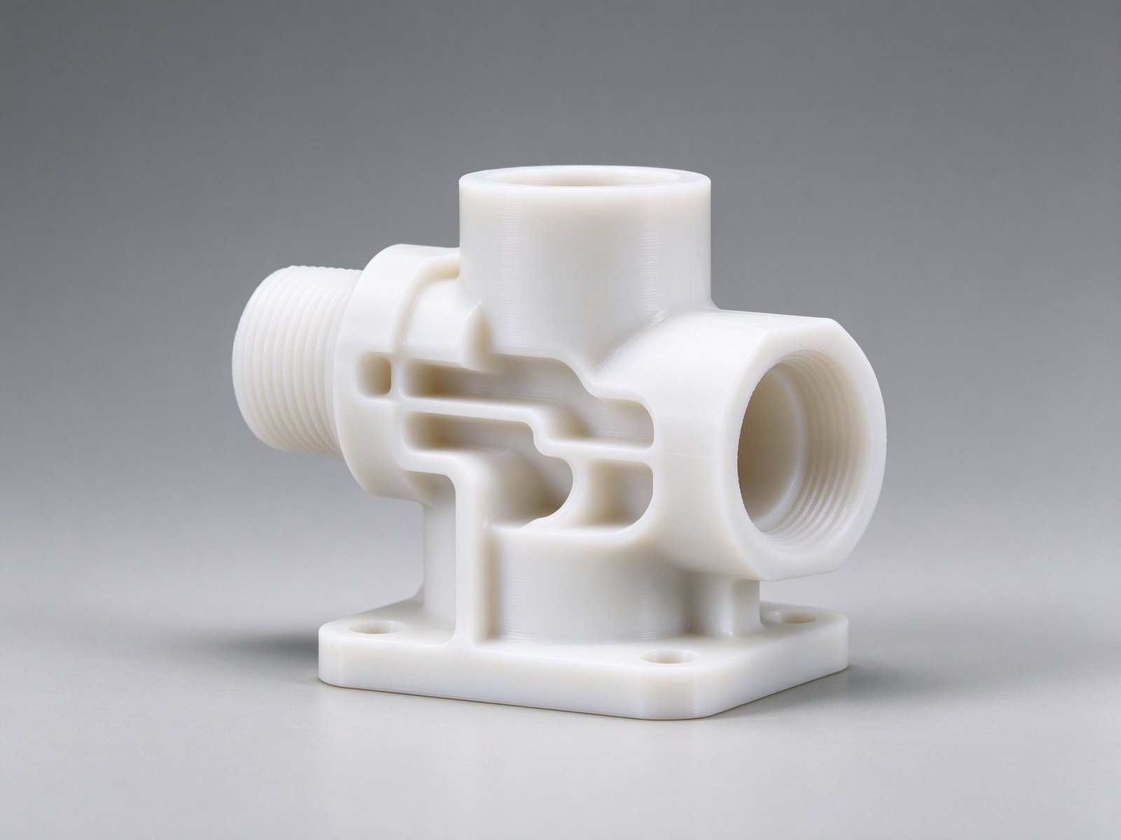 5-Axis Machined POM Plastic Valve Body