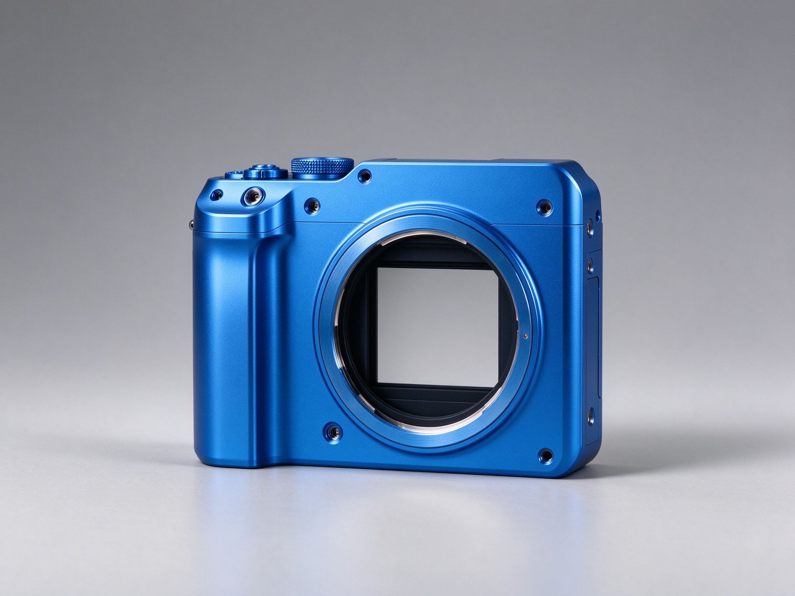 CNC Milled Blue Anodized Camera Housing