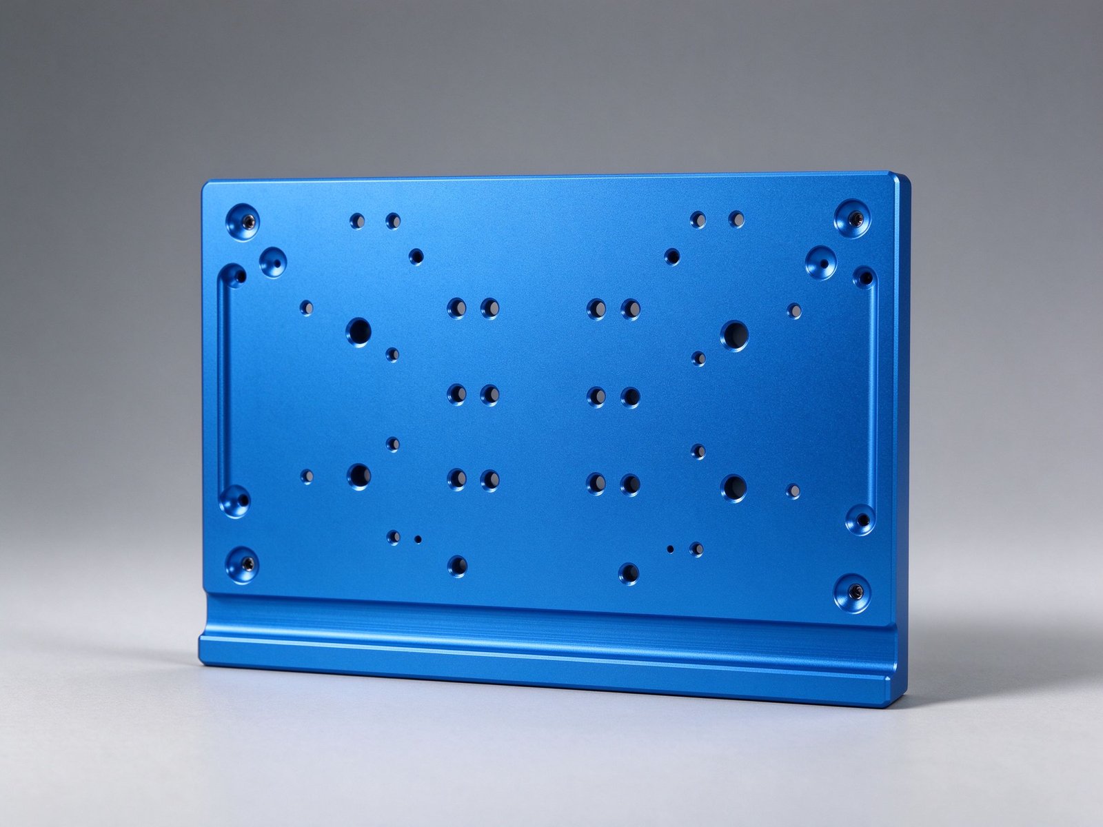 Blue Anodized Aluminum Front Panel