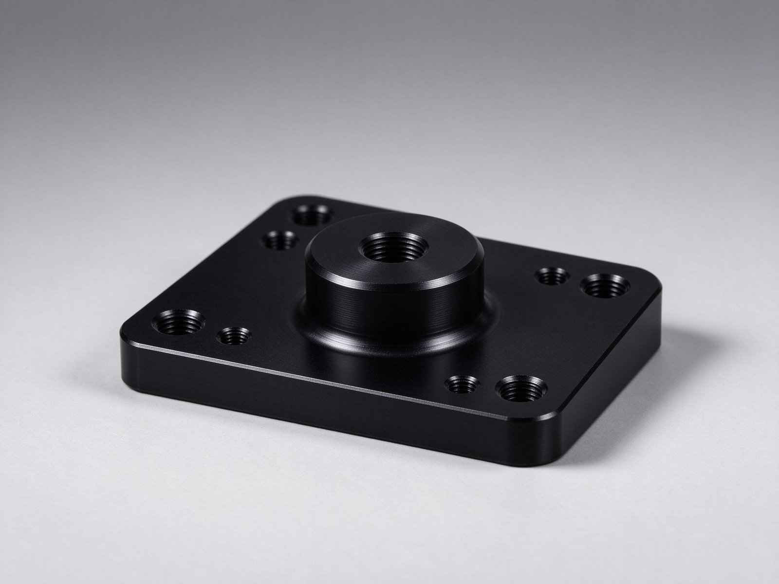 Black Anodized Aluminum Mounting Base
