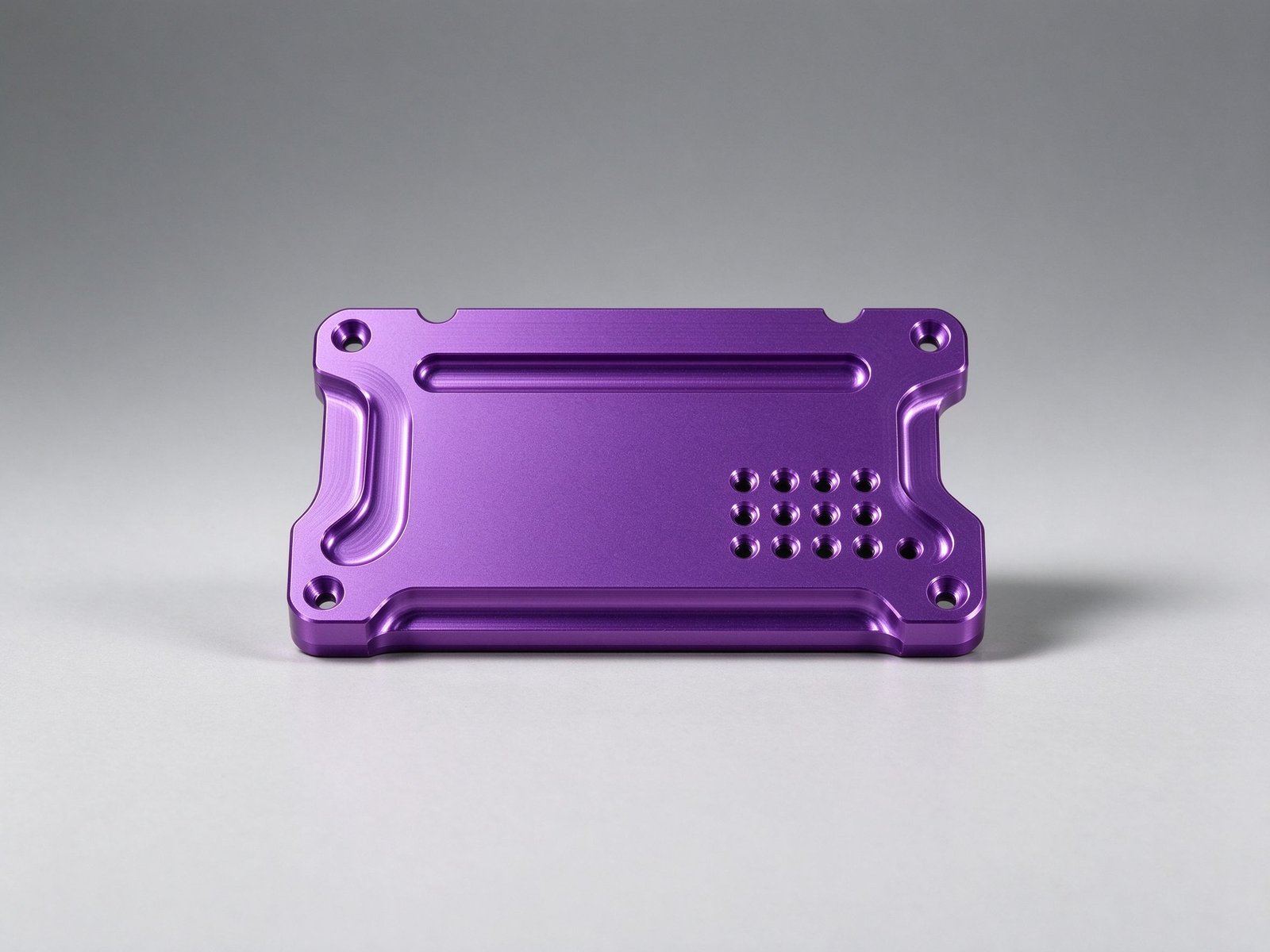 Purple Anodized Aluminum Cover Plate