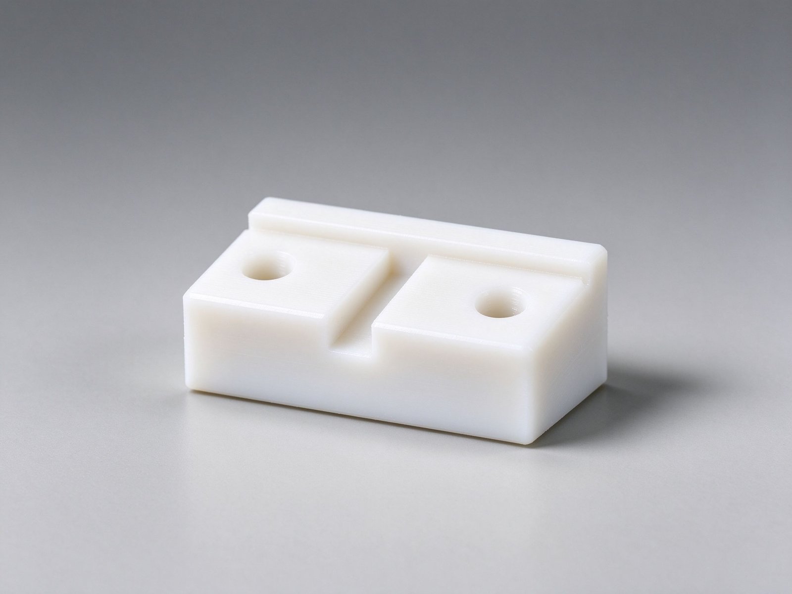 Machined White Nylon Sliding Block