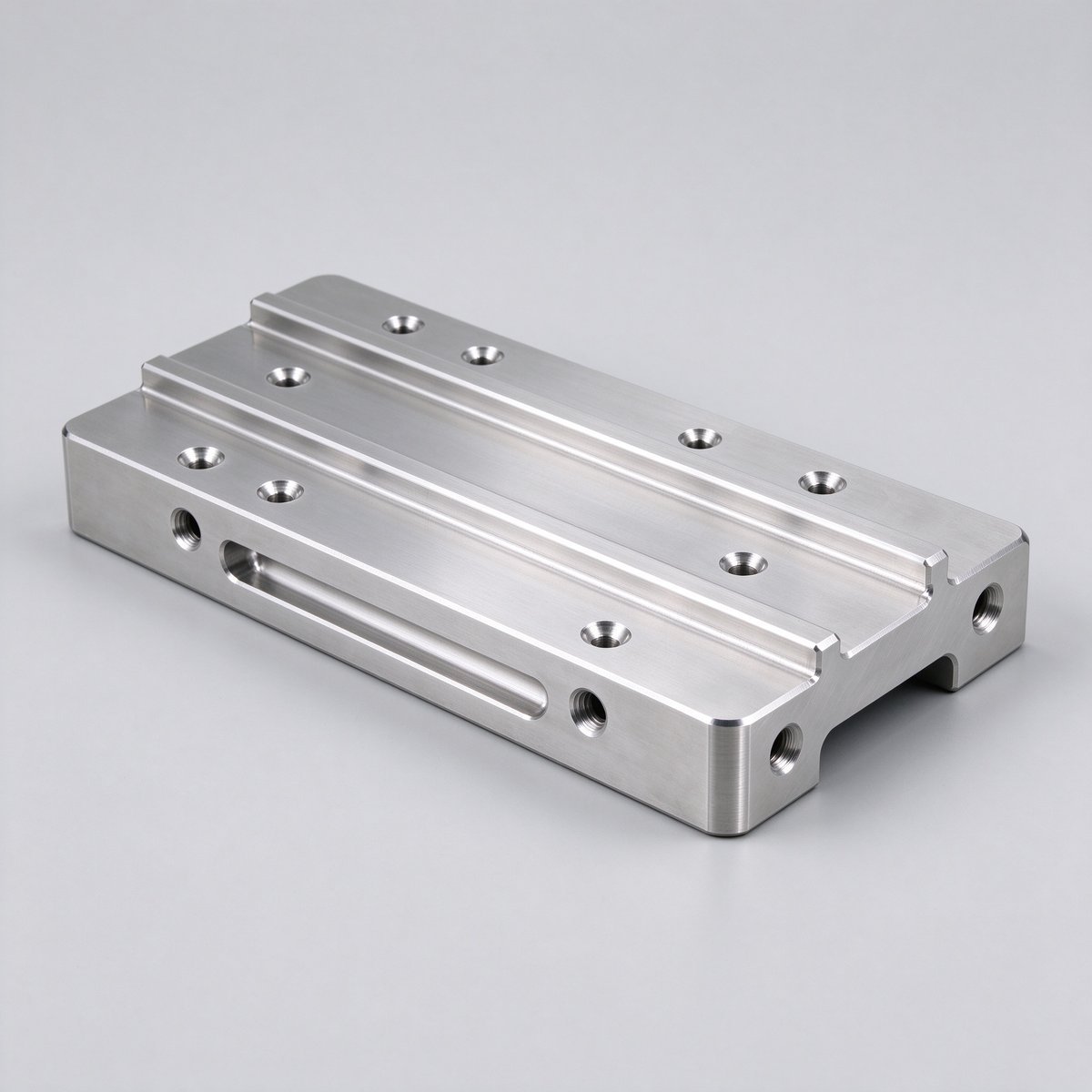 CNC Milled 6061 Aluminum Gantry Mounting Plate