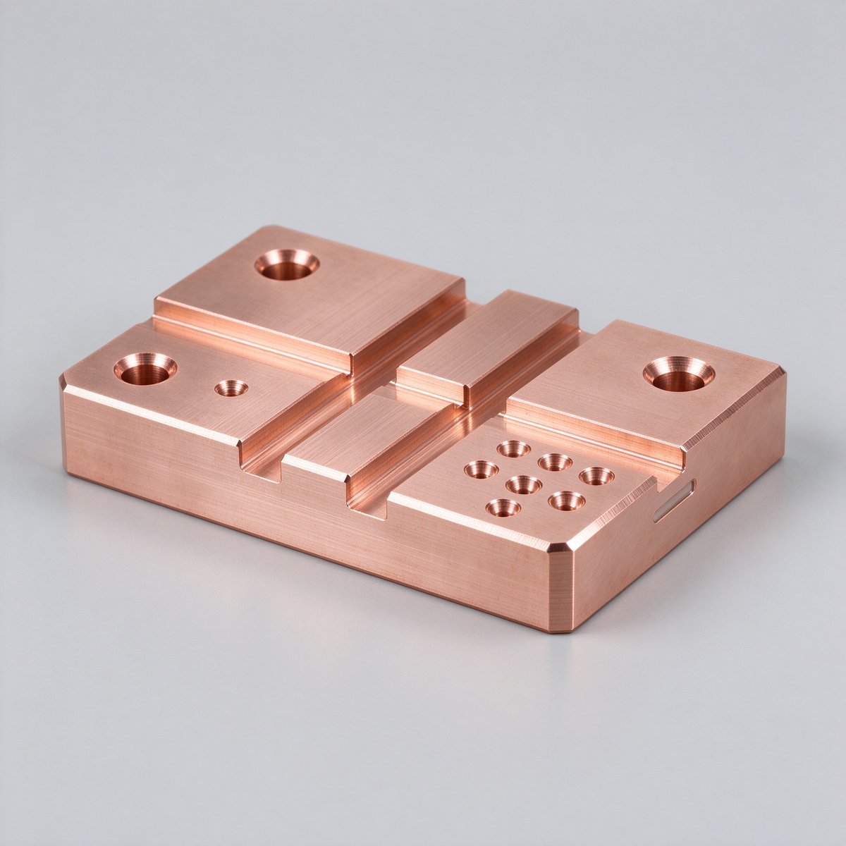 CNC Milled Copper C110 Block