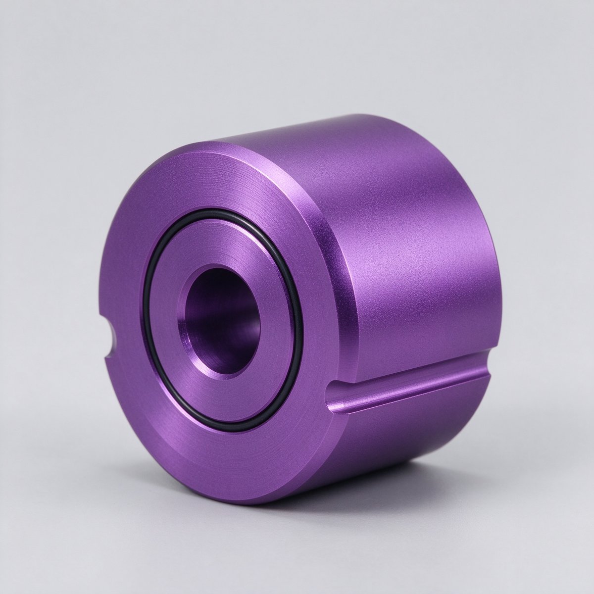 CNC Turned Aluminum Purple Anodized Bushing