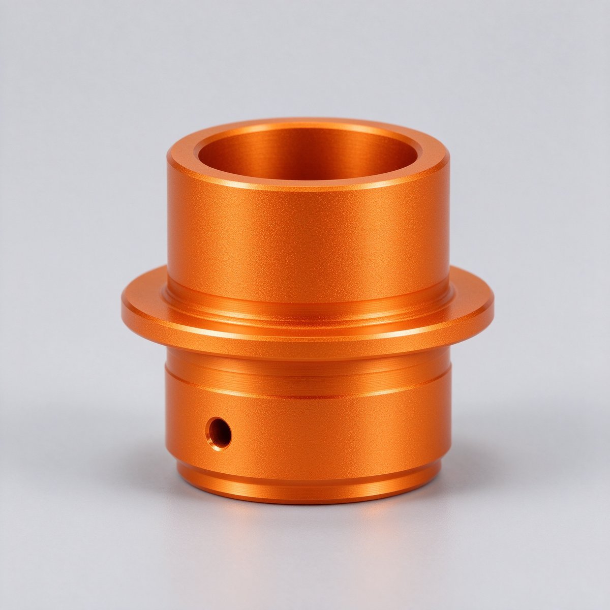 CNC Turned Aluminum Red Anodized Bushing