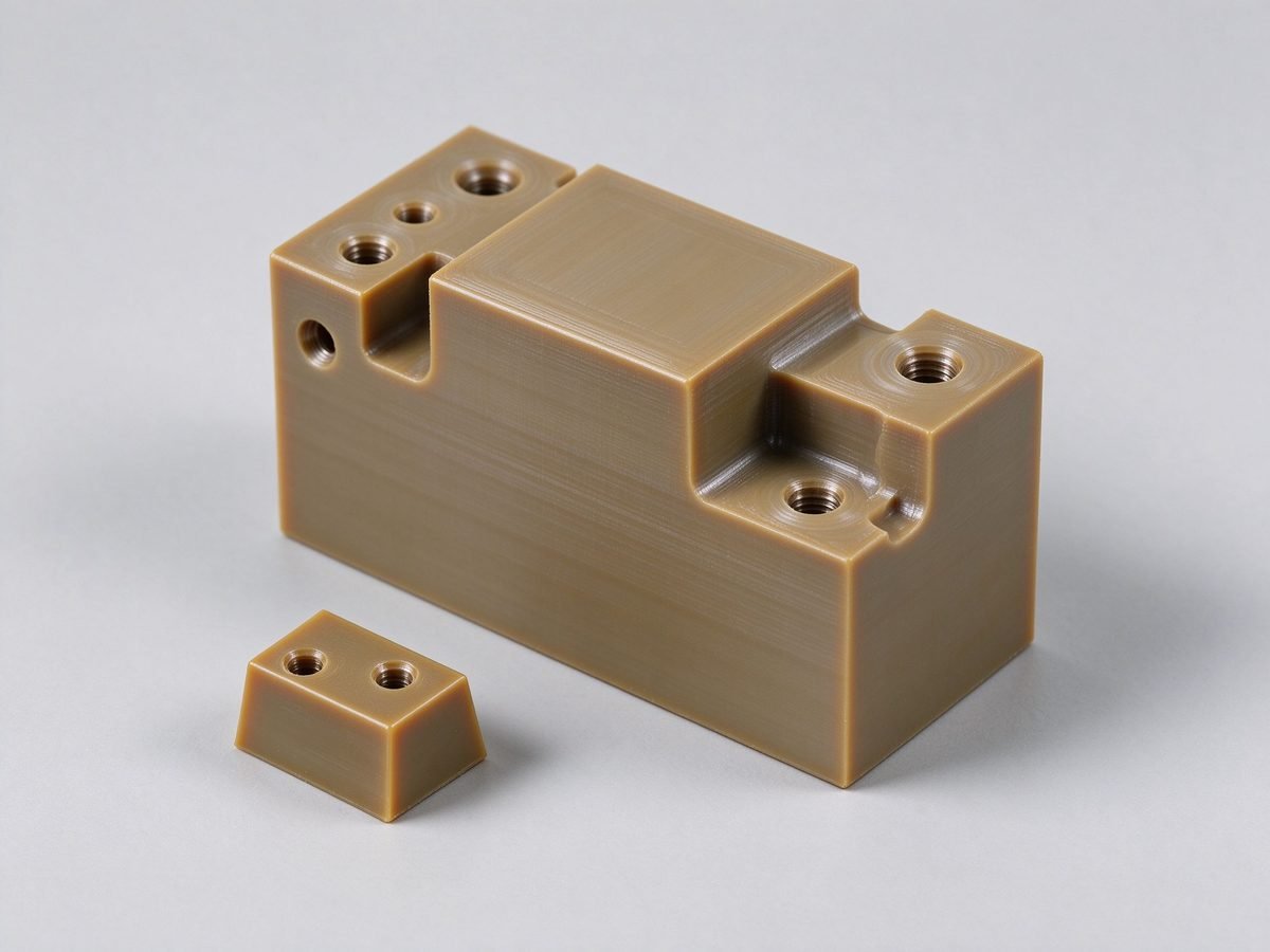 Machined PEEK Aerospace Block