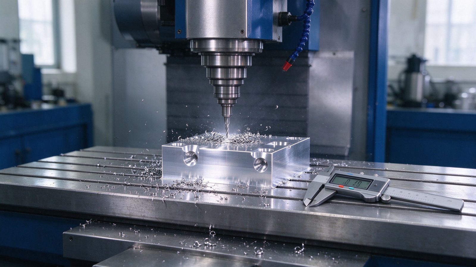 CNC machining cost breakdown showing machine time, material, setup and post-processing