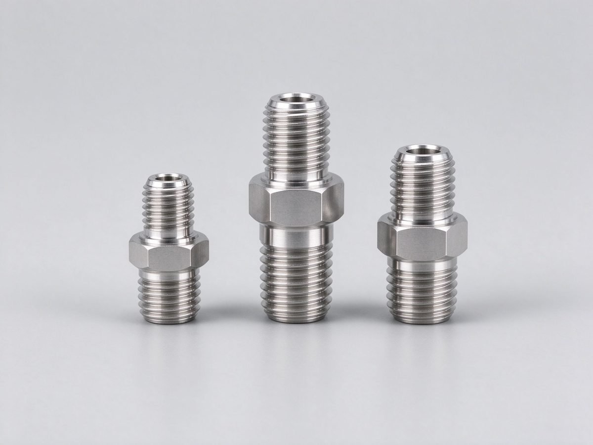 CNC Turned Steel Threaded Connector