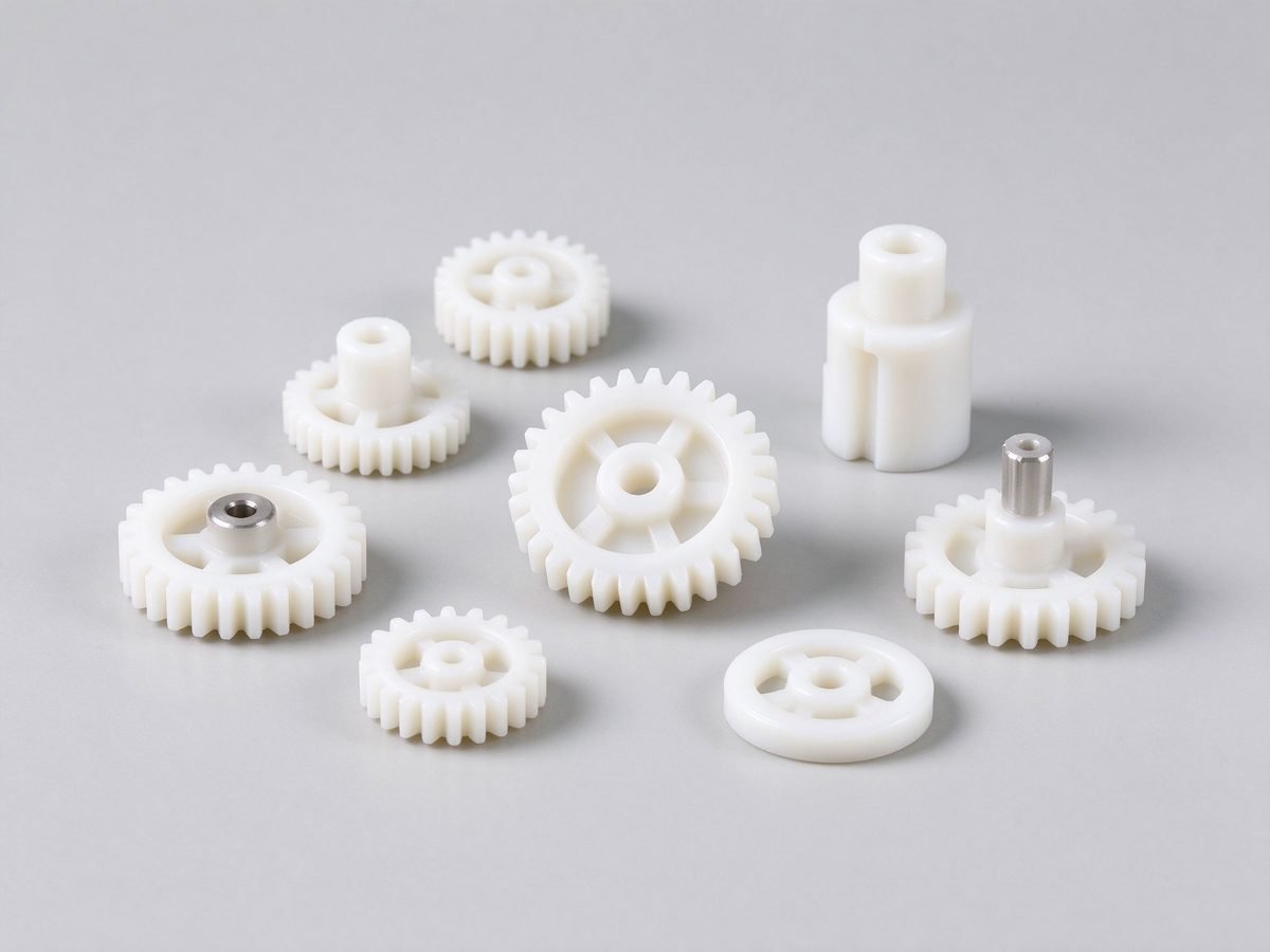 White Injection Molded Nylon Gears