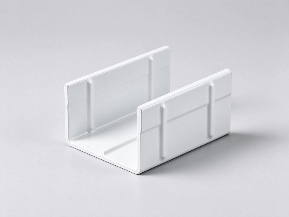 White Powder-Coated U-Channel